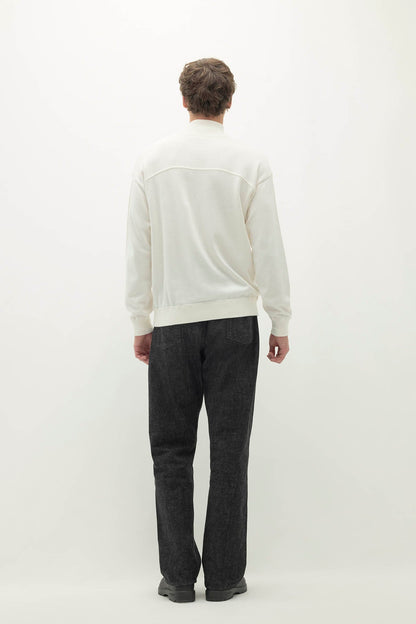 RONAN COTTON CASHMERE HALF-ZIP